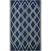 Homemaker County Diamonds Indoor/Outdoor Rug Navy 080X150Cm