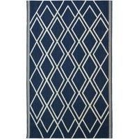 Homemaker County Diamonds Indoor/Outdoor Rug Navy 080X150Cm