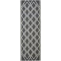 Homemaker County Diamonds Indoor/Outdoor Rug Silver 067X200Cm