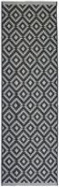 Homemaker Indoor Outdoor Geo Rug Silver 067X200Cm