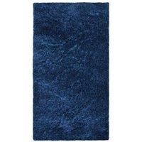Modern Style Rugs Cosy Shaggy Plain Rectangular Rug, Navy Blue High Pile Rugs for Living Room, Bedside, 160x230 cm (5ft 3 inch x 7ft 7 inch)