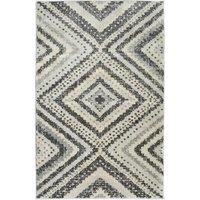 Modern Style Rugs Chateau Soft Grey Tribal Indoor Rug. Short Pile Rugs for Living room, Bedroom, Conservatory, Easy to Clean, 120x170cm (4ft x 5ft 7 inch)