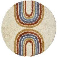 Modern Style Rugs Soft Thick Shaggy Multicolour Round Area Rug Free Delivery