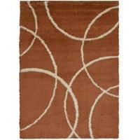Snug Bubbles Terracotta Ivory 160X230cm Rug, Orange