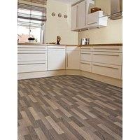 Vinyl Flooring Wood Effect - 400 X 500 Cm - Dark Natural