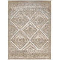 Modern Short Pile Tribal Design Rugs for Living Room Bedroom Natural Grey