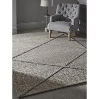 Very Home Stellar Diamond Wool Rug - Grey