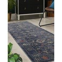 Very Home Orner Traditional Runner - Blue
