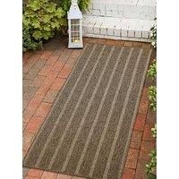 Modern Style Rugs Summer Flatweave Stripe Design Very Hardwearing - Indoor or Outdoor Runner Rug Patio/Living Room/Dining Room Use - 80x200cm