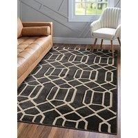 Homemaker Newport Lattice Grey 160X230Cm Rug, Grey