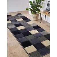 Homemaker Newport Blocks Blue 60X200Cm Rug, Blue