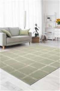 Homemaker Maestro Checks Green Cut Pile Rug - 230x160cm