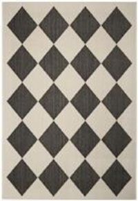 Homemaker Polypropylene Black Rectangle Rug - 120 x 170cm