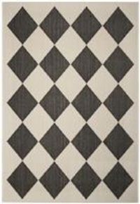 Homemaker Polypropylene Black Rectangle Rug - 160 x 230cm