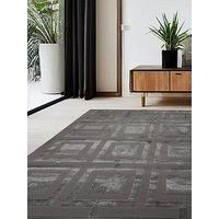 Very Home Atelier Squares Rug - Charcoal