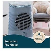 Dreamland Silent Power Protection Portable Fan Heater with 4 Heating Modes (Ultra-Quiet, IP21 protection degree, Space Heater, 1-9H Programmable Timer, Energy-Saving-ECO-Mode)
