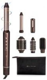Bellissima Prodigy 6-in-1 Hot Air Styler – Hair Dryer for Straight & Wavy Hair, 6 Attachments for Curling, Straightening, Blow Drying, Lightweight, Ceramic Tech, Digital Heat Control, Beauty Bag