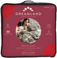 Dreamland Relaxwell Faux Fur Heated Throw Natural