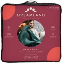 Dreamland  Grey Intelliheat+ Deluxe Warming Throw 160x120cm LARGE Snuggle up