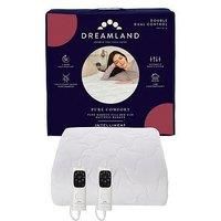 Dreamland King Size Love Mornings All Season Pure Cotton Heated Duvet/Electric Blanket (Fast Heating Electric Blanket, 6 Heat Settings, Auto Safety Shut Off, Detachable Control, 225 x 220 cm)