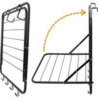 2.4M Over The Door Hanging Clothes Air Dry Rack In Black