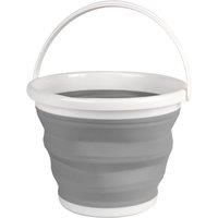 Beldray LA028495GRY 10 L Collapsible Folding Water Car Mop Bucket, Compact Design, Easy to Clean, Ideal for Indoor and Outdoor Use, Grey, 31.5 x 31.5 x 25 cm