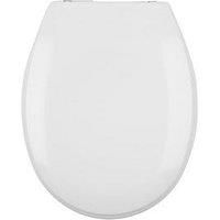 Beldray LA030252 Soft Close Toilet Seat - Simple Fixing, D-Shaped Oval Toilet Seat, Sturdy Zinc Alloy Hinges, Easy Clean, Durable, Strong Duroplast, Standard Size Toilet Seat, No Tool Fitting, White