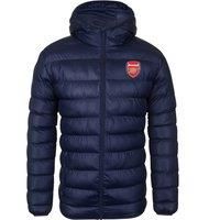 Arsenal F.C. Mens Quilted Jacket Hooded Winter Coat Adults Official Football Gif