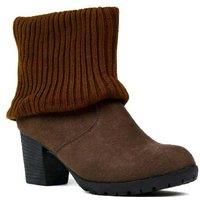 Women'S Slip On Winter Boots With Fur - Black