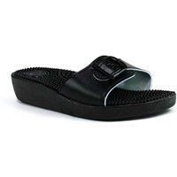 Black Low Wedge Sliders Size 3-8