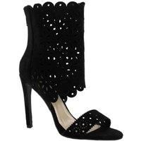 Womens Knee High Slip On Sandals - Black