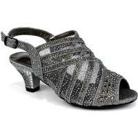 Low Heel Slingback Mesh Sandals For Girls In Multiple Colours - Black