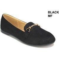 Ladies Slip-On Ballerina Pumps - Black