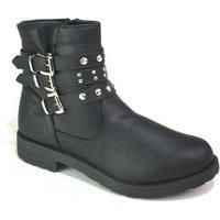 Girl'S Stud Ankle Boots - Black