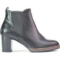 Ladies Block Heel Ankle Boots - Black