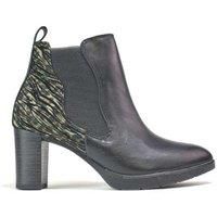 Women'S Mid-Heel Zipper Boots - Black
