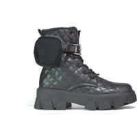 Ladies Ankle Boots With Side Pocket - Black