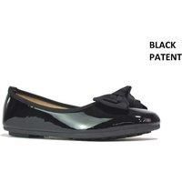 Ladies Black Bow Ballerina Shoe Women Dolly Ballet Pumps Summer Outdoor Size 3-8