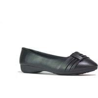 Womens Ballet Flat Slip On Ballerina - Black