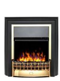Dimplex Cheriton Deluxe Brass Optiflame free standing electric flame effect fire, brass/black