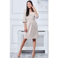 Bell Sleeve Boat Neck Dress