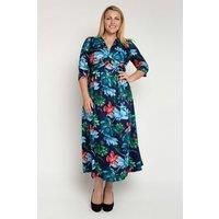 Twist Front Maxi Jersey Dress