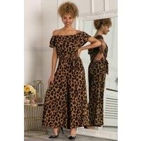 Ruffle Neck Jersey Jumpsuit