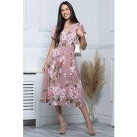 Amia Printed Mesh Dress