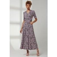 Jersey Wrap Front Maxi Dress