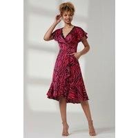 Julissa Satin Flare Hem Dress