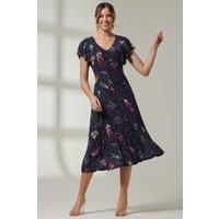 Lucille Fit & Flare Mesh Dress