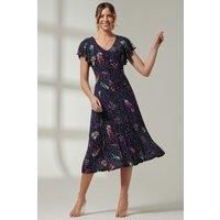 Lucille Fit & Flare Mesh Dress