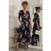 Haizley Floral Print Mesh Maxi Dress