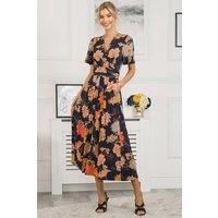 Shreya Jersey Angel Sleeve Maxi Dress
